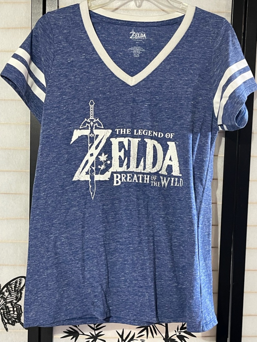 The Legend Of Zelda: Breath Of The Wild Girls Athletic V-Neck T-Shirt